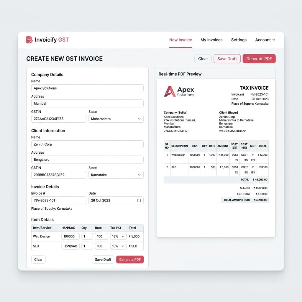 Invoice Generator preview